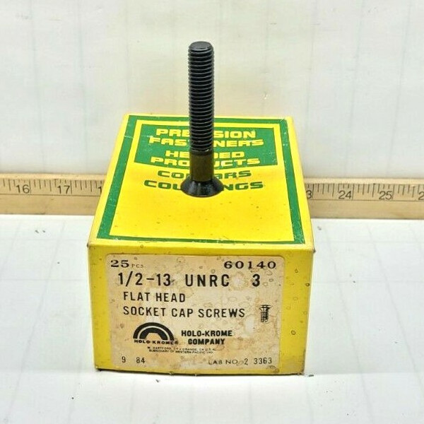 25) NEW HOLO-KROME 1/2"-13 X 3" UNRC Flat Head Socket Cap Screws 60140 Box of 25