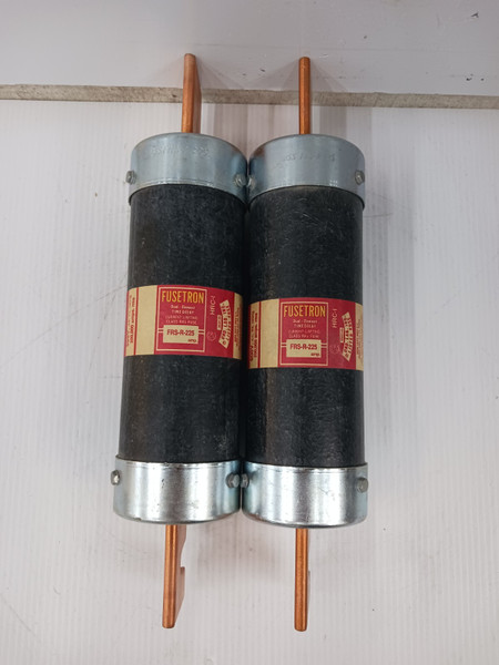 Lot of Two) Bussmann Fusetron 225A Dual-Element Time-Delay RK5 Fuse FRS-R-225