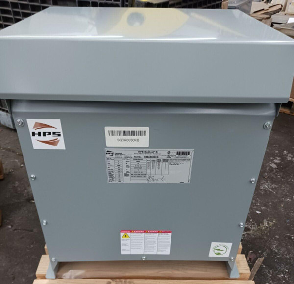 NEW HPS 30 KVA Transformer 480 HV Delta 208Y/120 LV Wye 3R Outdoor SG3A0030KB