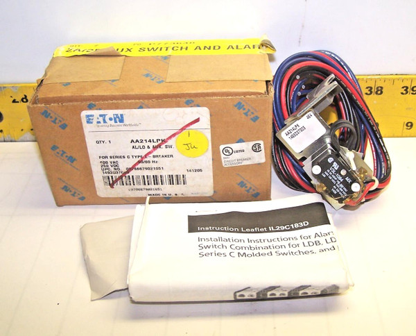 New Eaton Cutler-Hammer AL/LO & Auxiliary Switch For Type L Breakers  AA214LPK