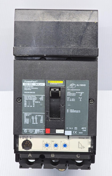 New Take-out Square D 150 Amp I-Line Circuit Breaker 600V 3P 65 kA HGA36150U33X