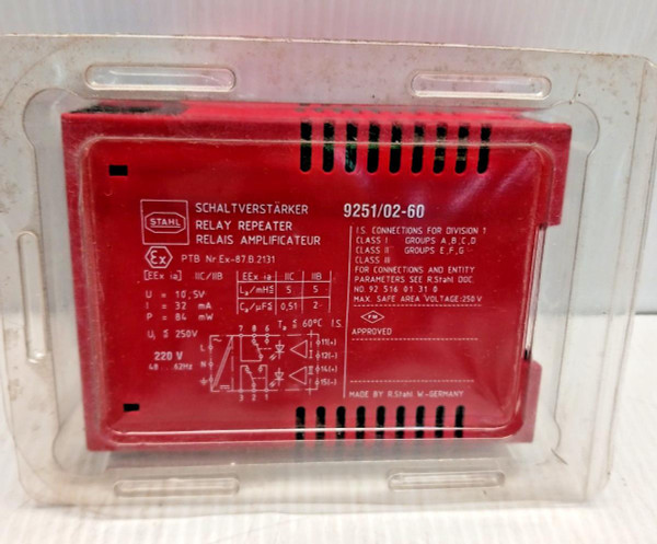 New Stahl 9251/02-60 Relay Repeater