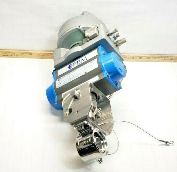 PBM 1" Sanitary Pneumatic Actuated Ball Valve  PAVCL253S-0075 / AX93S1ANSA02RM