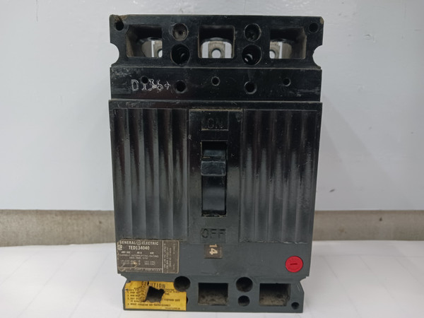 GE General Electric 40 Amp Circuit Breaker 3 Pole 480 VAC 14kA TED134040