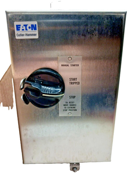 New Eaton Stainless Steel 4X Manual Motor Starter 115/230V 1 or 2 HP 1PH B100W0B
