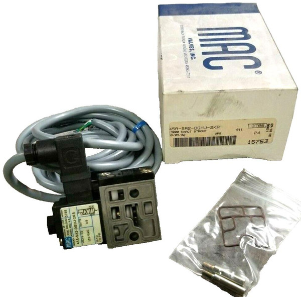 New MAC Valves Solenoid Valve 120 VAC Coil 1/8" NPT  45A-SA2-DGHJ-2KA New MAC Valves Solenoid Valve 120 VAC Coil 1/8" NPT  45A-SA2-DGHJ-2KA