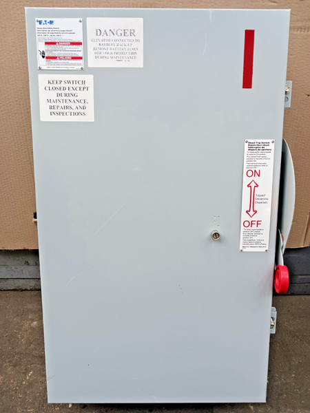 Eaton 200 Amp Fusible Shunt Trip Safety Switch 3 Pole 240 VAC 3R STS324FD31 Eaton 200 Amp Fusible Shunt Trip Safety Switch 3 Pole 240 VAC 3R STS324FD31
