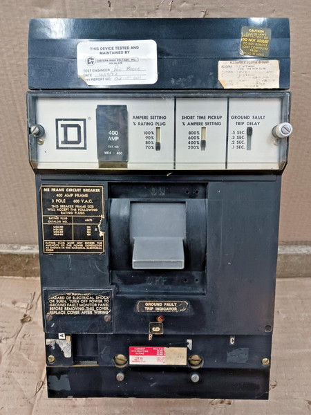 Square D 400 Amp I-Line Circuit Breaker 3 Pole 600 VAC 50kA ME436SG / ME4-400 Square D 400 Amp I-Line Circuit Breaker 3 Pole 600 VAC 50kA ME436SG / ME4-400