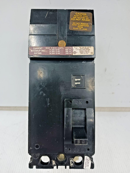 Square D 90 Amp I-Line Circuit Breaker 2 Pole 600 VAC 14kA FA26090AC