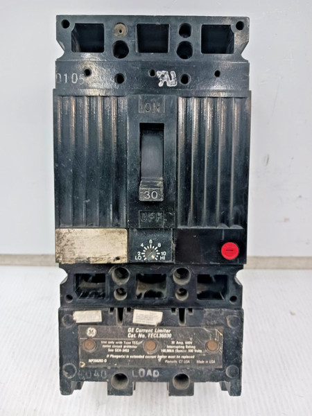GE 30 Amp Motor Circuit Protector 3P 600V TEC36030 W/ Current Limiter TECL36030
