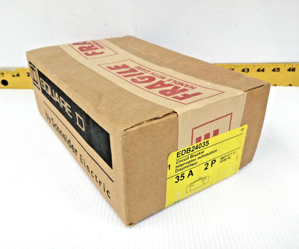 New Square D 35 Amp Circuit Breaker 480Y/277 VAC 2 Pole  EDB24035