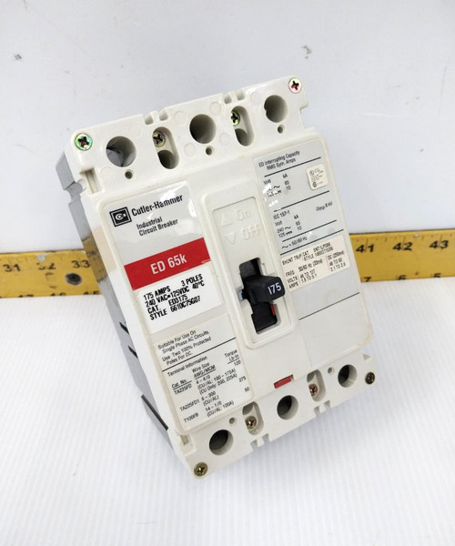 Cutler-Hammer 175 Amp Circuit Breaker 240 VAC / 125 VDC 3 Pole  ED3175