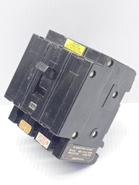 Square D 60 Amp Bolt-On Circuit Breaker 480Y/277 VAC 3 Pole EHB34060 (Chipped)