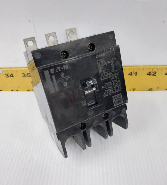 Eaton 35 Amp Bolt-On Circuit Breaker 480 VAC 3 Pole  GHB3035