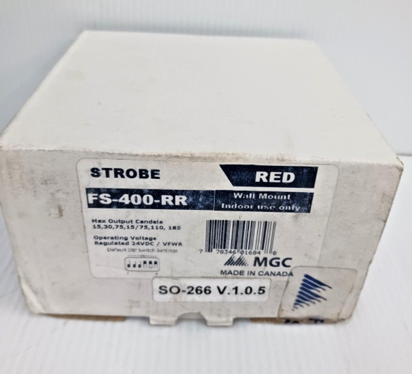 New Mircom FS-400-RR Fire Alarm Strobe Red 24 vdc