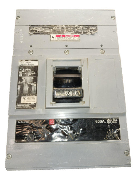 ITE / Siemens 600 Amp Circuit Breaker W/ 600A Trip 600 VAC 3 Pole  HL63F600