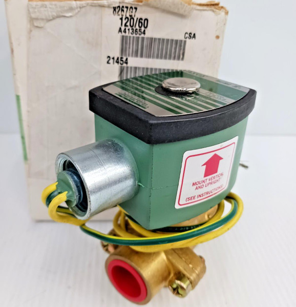New Asco 8267G7 Solenoid Valve 1/2" Npt N.C. 2-Way 120 Vac
