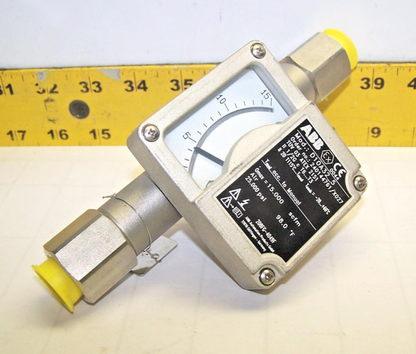 New ABB Variable Area Flow Meter 1/2" NPT / 100 bar  Qmax 15.000  D10A32_5