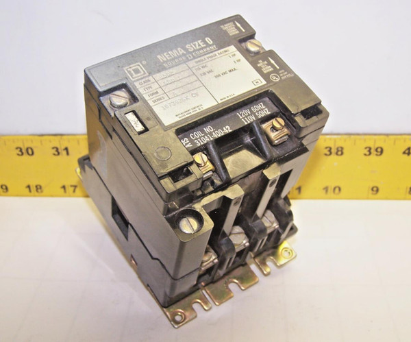Square D Size 0 Contactor 2 HP 600 VAC 120V Coil  8502SB01