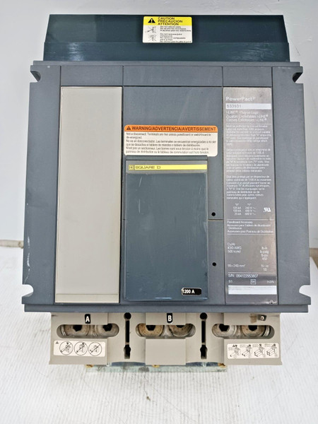 Square D PowerPact 1200 Amp I-Line Plug-On Lugs Sub Feed 3P 600V 100kA S33931