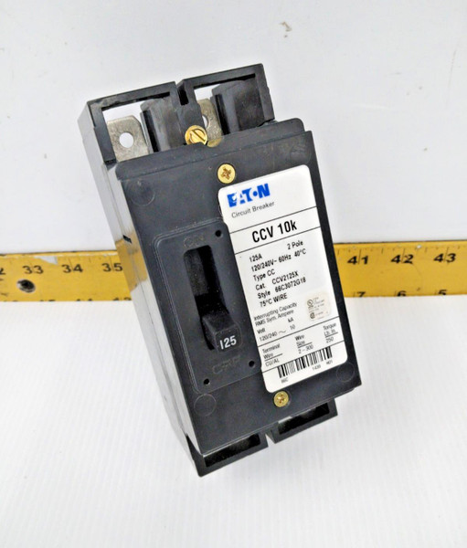 Eaton 125 Amp Circuit Breaker 120/240 VAC 2 Pole  CCV2125X