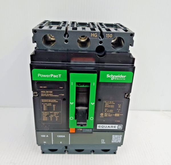 New Square D 150 Amp Powerpact Circuit Breaker 3P 600 Vac HGL36150