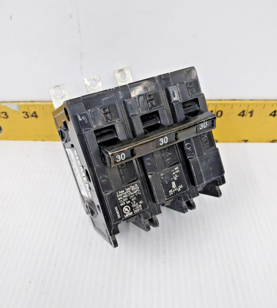 Siemens 30 Amp Bolt-On Circuit Breaker 240 VAC 3 Pole  B330