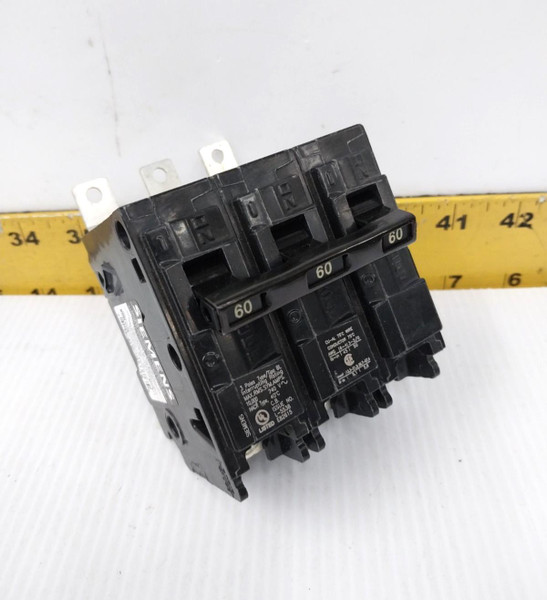 Siemens 60 Amp Bolt-On Circuit Breaker 240 VAC 3 Pole  B360