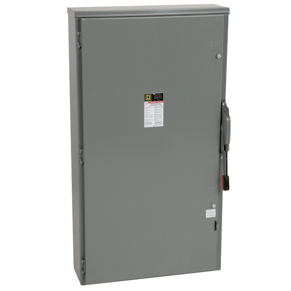 New Square D 600 Amp Fusible Safety Disconnect Switch 600 VAC 3 Pole 3R H366R
