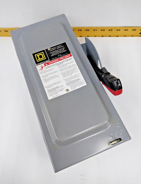 Square D 60 Amp Fusible Safety Disconnect Switch 240 VAC 3 Pole  H322N  #3
