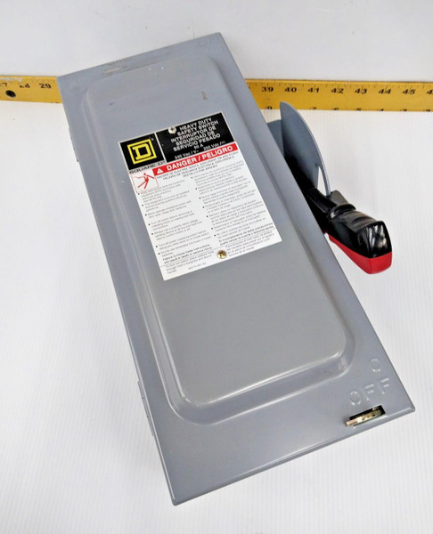 Square D 60 Amp Fusible Safety Disconnect Switch 240 VAC 3 Pole  H322N  #2