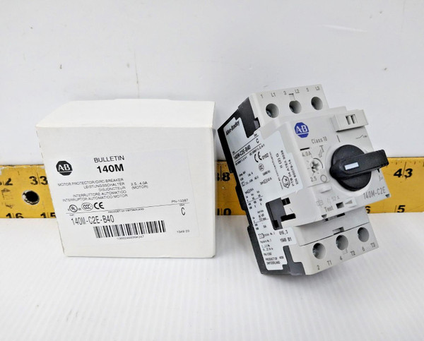 New Allen-Bradley Motor Protector / Circuit Breaker 2.5 - 4.0 Amps  140M-C2E-B40