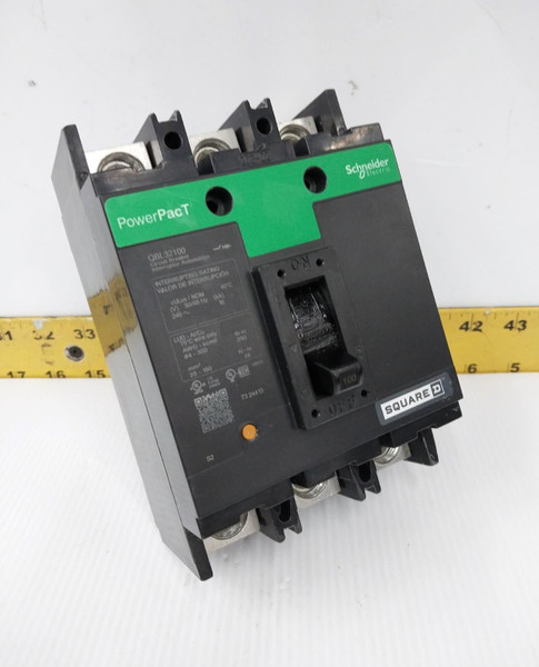 Square D Schneider PowerPacT 100 Amp Circuit Breaker 240 VAC 3 Pole  QBL32100