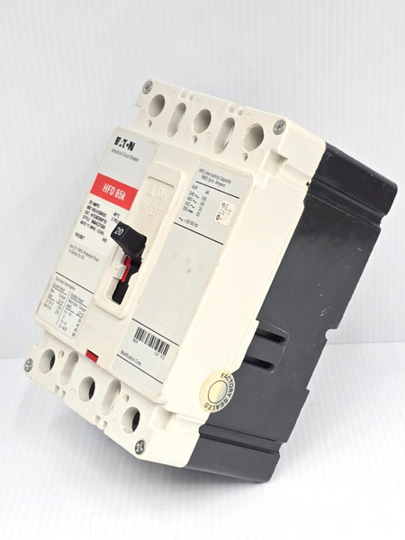 Eaton 20 Amp Industrial Circuit Breaker 600 VAC 3P 100 kA HFD3020BP10 (Flaw) #2