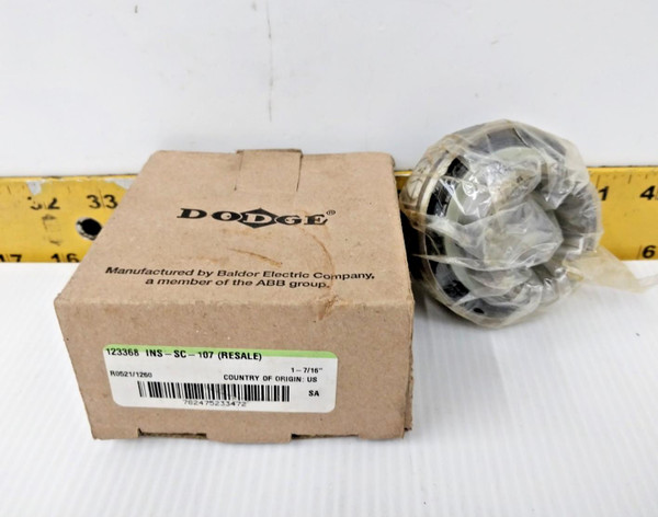 New Dodge Insert Ball Bearing 1-7/16" Bore  123368 INS-SC-107