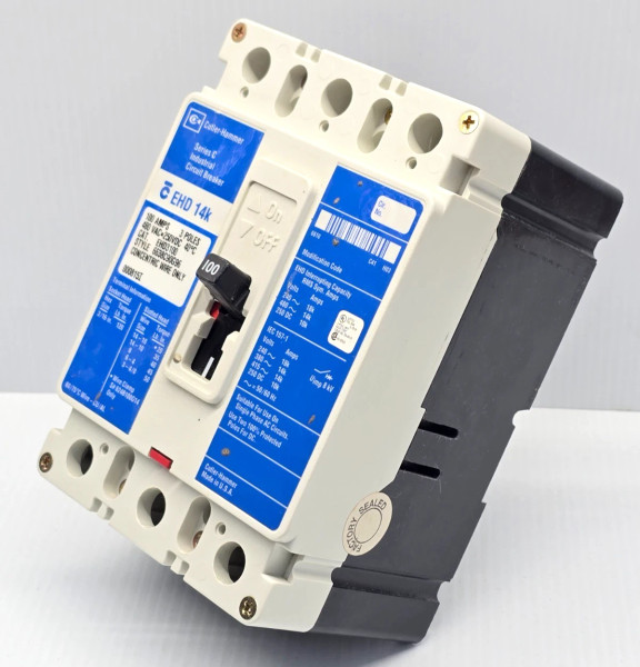 Cutler Hammer 100 Amp Industrial Circuit Breaker 480 VAC 3 Pole 18 kA EHD3100