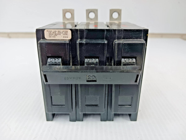 FPE FEDERAL PACIFIC 20 AMP BOLT-ON CIRCUIT BREAKER 3 POLE 240 VAC BAB3020
