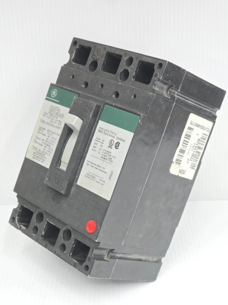 GE 125 Amp Industrial Circuit Breaker 480 VAC 250 VDC 3 Pole 18 kA TED134125