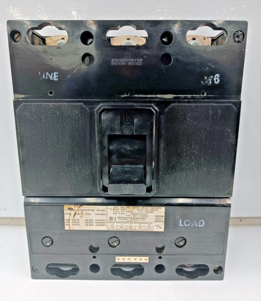 ITE 400 AMP CIRCUIT BREAKER 3 POLE 600 VAC / 250 VDC JJ3-B250