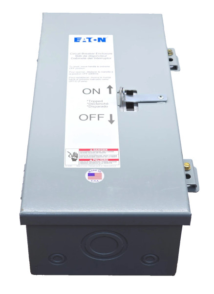 New Eaton 125 Amp Circuit Breaker Enclosure W/ 100 Amp Breaker 600 VAC SPD1K0125