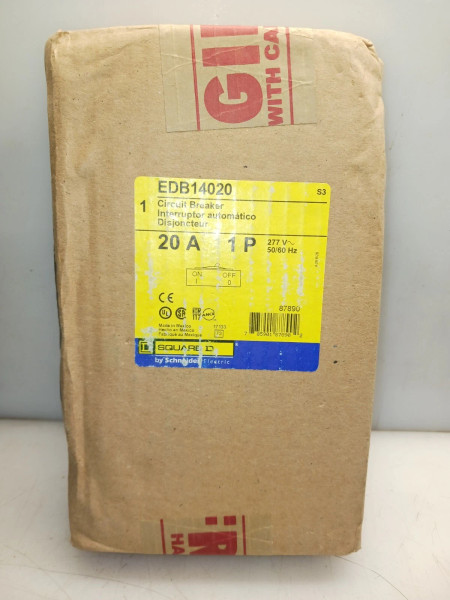 NEW SEALED SQUARE D EDB14020 CIRCUIT BREAKER 20A 1P 277V