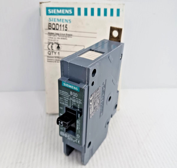 New Siemens 15 Amp Bolt-on Circuit Breaker 1 Pole 277 Vac BQD115 14kA