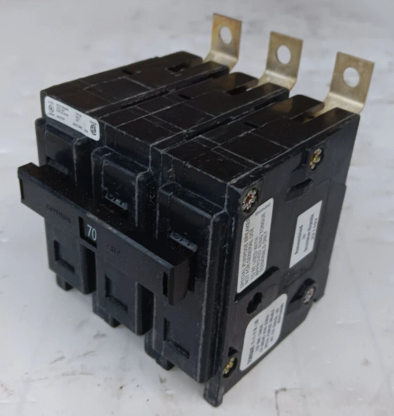 NEW EATON BAB3070HT 70 AMP BOLT-ON CIRCUIT BREAKER 3 POLE 240 VAC