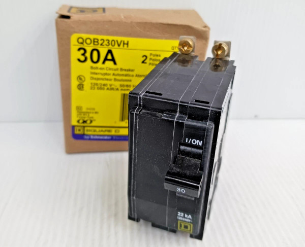 New Square D 30 Amp Bolt-on Circuit Breaker QOB230VH 2 Pole 120/240 Vac