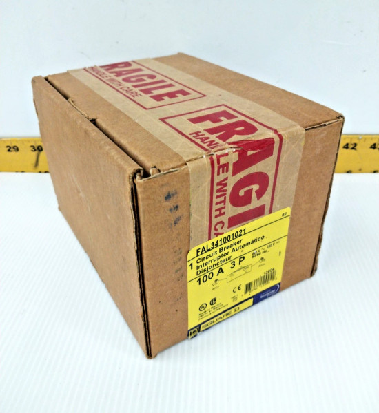 New Square D 100 Amp Circuit Breaker 480 VAC / 250 VDC 3 Pole FAL341001021