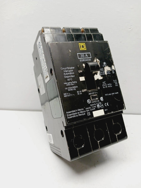NEW SQUARE D EGB34035 35 AMP BOLT-ON CIRCUIT BREAKER 3 POLE 480Y/277 VAC