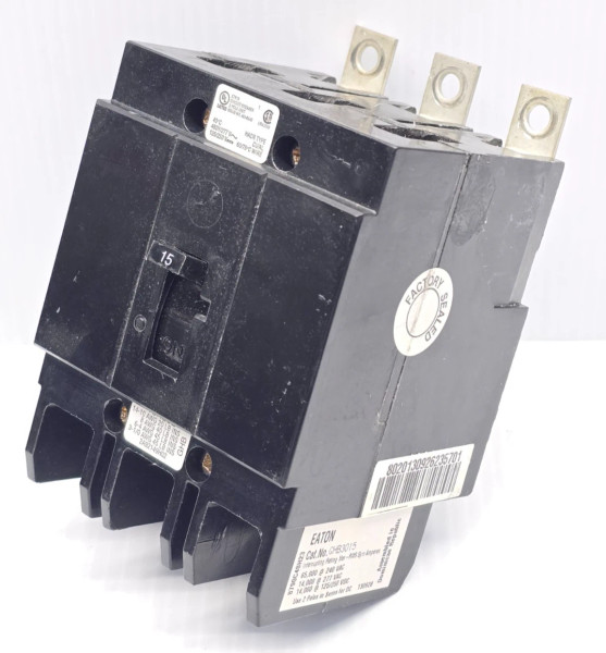 New Takeout Eaton 15 Amp Bolt-On Circuit Breaker 480Y/277 VAC 3P 65 kA GHB3015