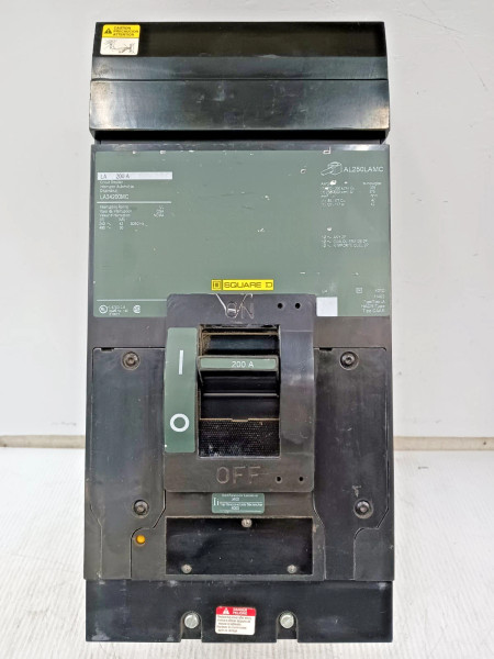 NTO Square D 200 Amp I-Line Circuit Breaker 3 Pole 480 VAC LA34200MC (Flawed)