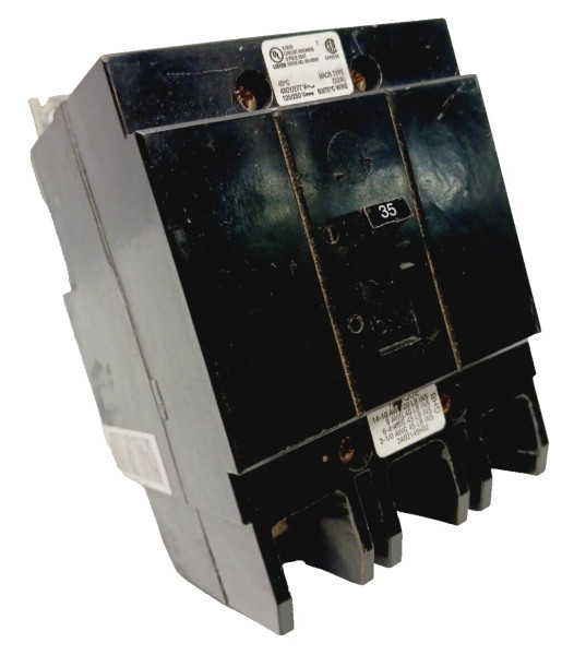 NEW TAKEOUT EATON 35 AMP BOLT-ON CIRCUIT BREAKER 3P 277/480 VAC GHB3035 (CHIP)