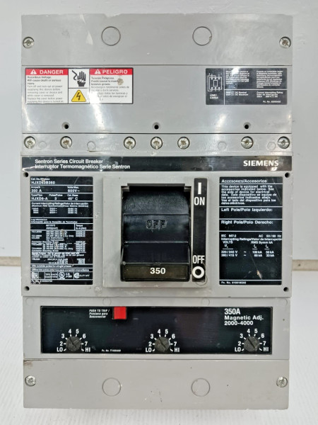Siemens Sentron 350 Amp Circuit Breaker 3 Pole 600 VAC 65kA HJXD63B350 *Flawed*